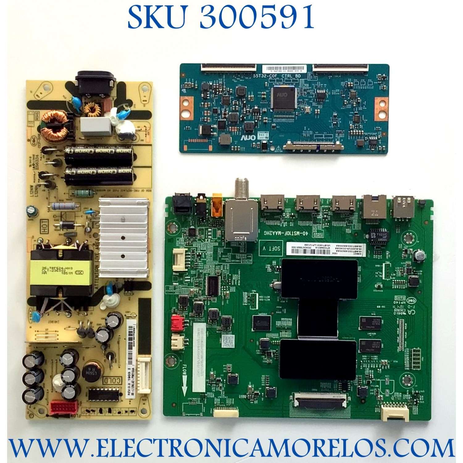 KIT DE TARJETAS PARA TV TCL / MAIN 08-AU43CUN-OC402AA / 40-MST10F-MAA2HG / 08-MST1003-MA200AA / 08-MST1003-MA300AA / V8-ST10K01-LF / FUENTE 08-L12NLA2-PW210AA / CCP-508 / T-CON 5543T10C02 / 55T32-C0F / PANEL LVU430NDEL / T430QVN03.0 / MODELO 43S421